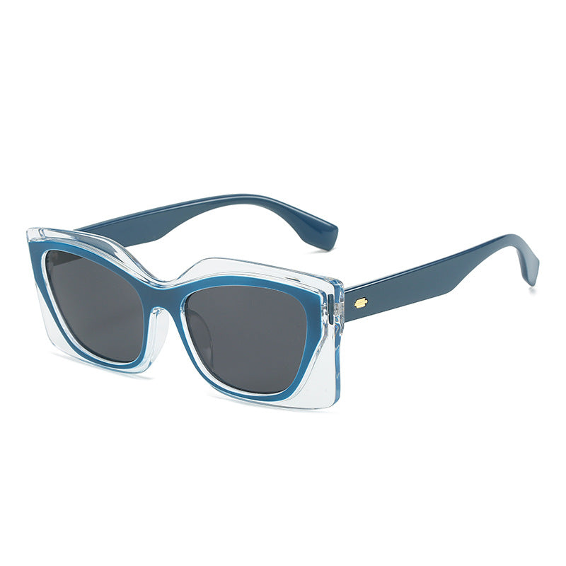 Al por mayor 2023 nuevas gafas de sol con PC Cat Eye con borde transparente